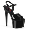 PASSION-709 Plateau Sandaletten - Schwarz von Pleaser