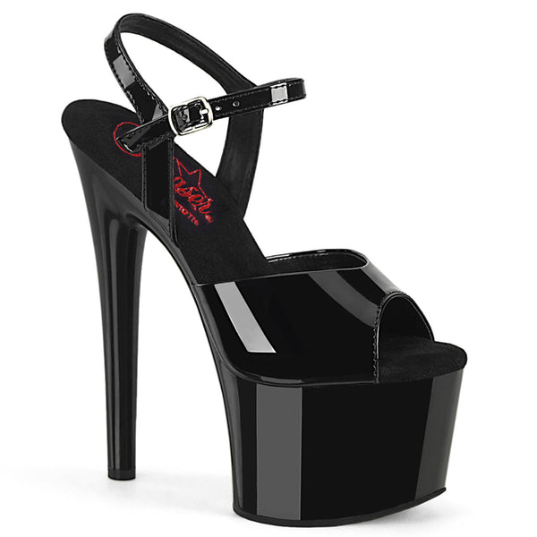 PASSION-709 Plateau Sandaletten - Schwarz von Pleaser