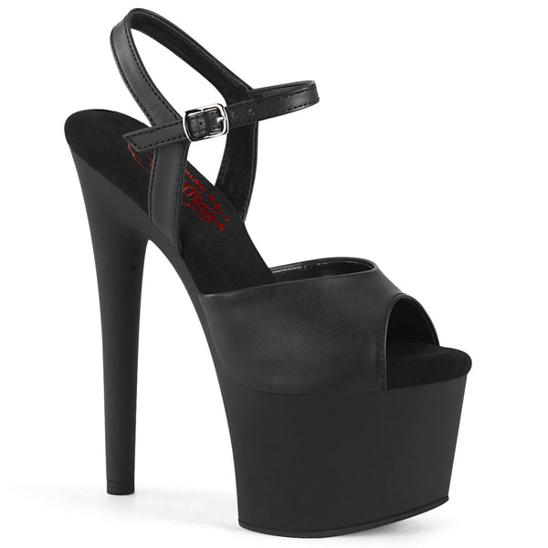 PASSION-709 - Plateau High Heel Sandaletten - Schwarz Matt von Pleaser