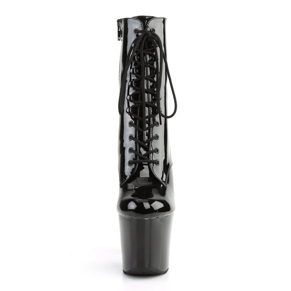 RADIANT-1020 Plateau Stiefeletten von Lack Schwarz | Pleaser – Ansicht 2