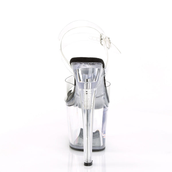 RADIANT-708 Plateau Sandaletten - Schwarz/Transparent von Pleaser – Ansicht 4