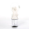 RADIANT-708 Plateau Sandaletten - Weiß/Transparent von Pleaser – Ansicht 2