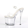 RADIANT-708 Plateau Sandaletten - Weiß/Transparent von Pleaser – Ansicht 3