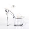 RADIANT-708 Plateau Sandaletten - Weiß/Transparent von Pleaser – Ansicht 5