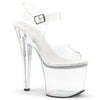 RADIANT-708 Plateau Sandaletten - Weiß/Transparent von Pleaser