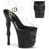 RAPTURE-808 Plateau Sandaletten Transparent/Schwarz Totenkopf von Pleaser