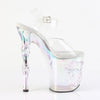 RAPTURE-808HT Plateau Sandaletten Transparent Totenkopf von Pleaser – Ansicht 5