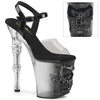 RAPTURE-808T-1 Plateau Sandaletten Transparent/Schwarz Totenkopf von Pleaser