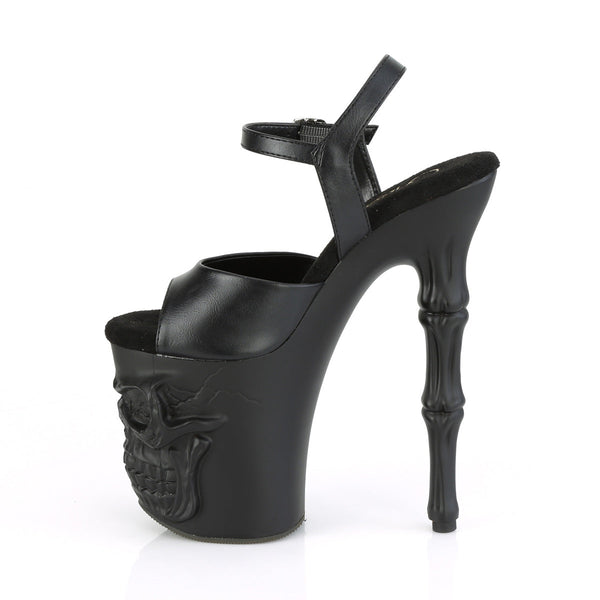 RAPTURE-809 Sandalette Plateauschuhe Skull Schwarz von Pleaser – Ansicht 3