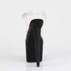 RAZZLE-808WR Plateau High Heel Sandaletten - Schwarz Matt Krokodilmuster von Pleaser – Ansicht 4