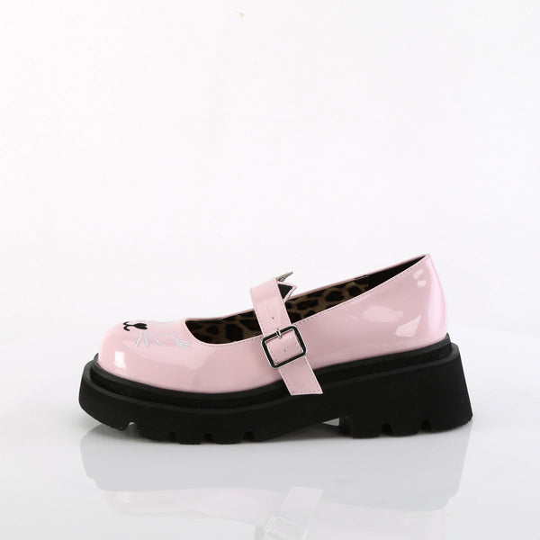 RENEGADE-56 Plateau Schuhe - Rosa Lack von DemoniaCult – Ansicht 3