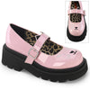 RENEGADE-56 Plateau Schuhe - Rosa Lack von DemoniaCult