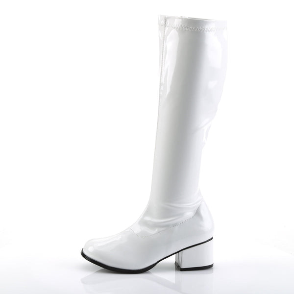 RETRO-300 Stiefel Lack Weiß | Funtasma