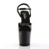 REVOLVER-709 Plateau Sandaletten Schwarz Lack von Pleaser – Ansicht 2