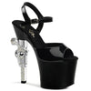 REVOLVER-709 Plateau Sandaletten Schwarz Lack von Pleaser
