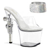 REVOLVER-712 Plateau Pantoletten Schwarz von Pleaser