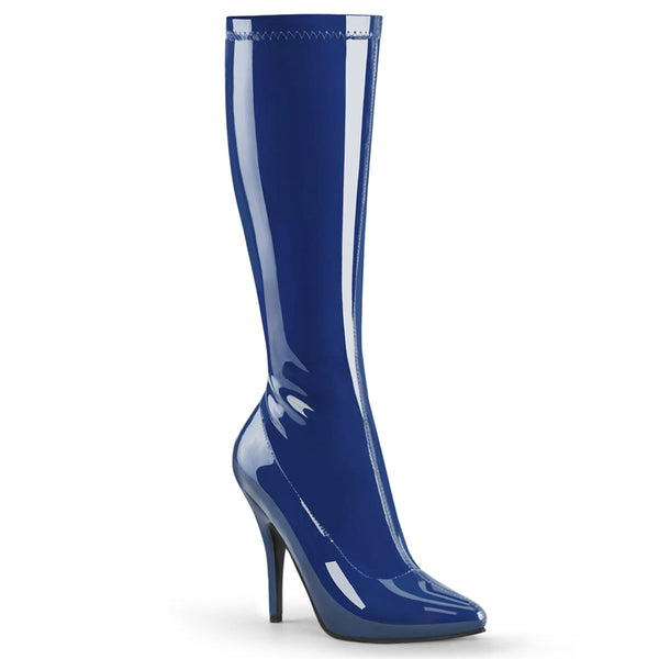 SEDUCE-2000 - Stiefel - Blau Lack von Pleaser