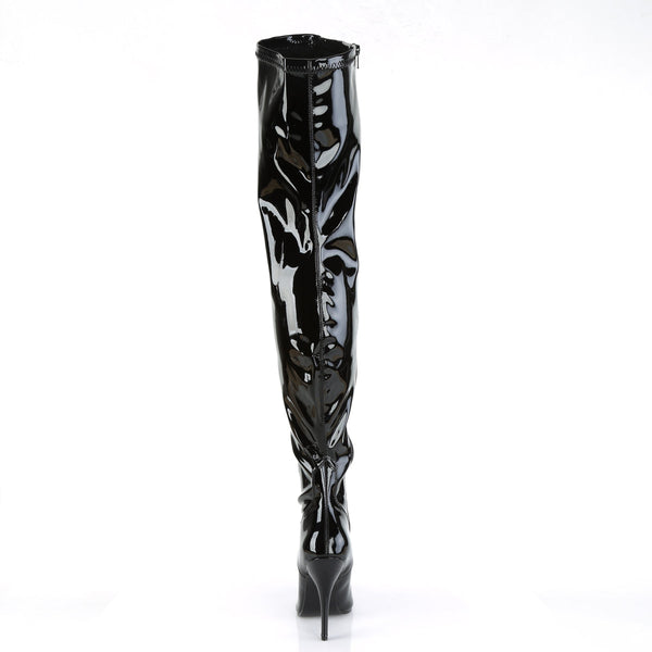SEDUCE-3000 Overknee Stiefel Schwarz von Pleaser – Ansicht 4
