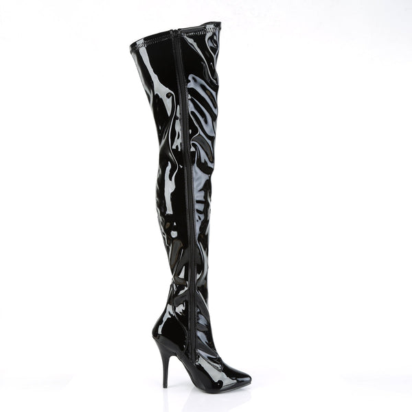 SEDUCE-3000 Overknee Stiefel Schwarz von Pleaser – Ansicht 5
