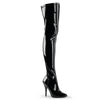 SEDUCE-3000 Overknee Stiefel Schwarz von Pleaser