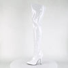 SEDUCE-3000 Overknee Stiefel Weiß Lack von Pleaser – Ansicht 3