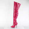 SEDUCE-3000WC Wide Calf/Weitere Wade - Overknee Stiefel - Weitschaft Pink Lack von Pleaser – Ansicht 3