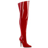 SEDUCE-3000WC Overknee Weitschaftstiefel Stiefel Lack Rot | Pleaser Pink Label