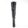 SEDUCE-3010 Overknee Stiefel Schwarz Matt von Pleaser – Ansicht 2