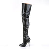 SEDUCE-3010 Overknee Stiefel Schwarz Matt von Pleaser – Ansicht 3