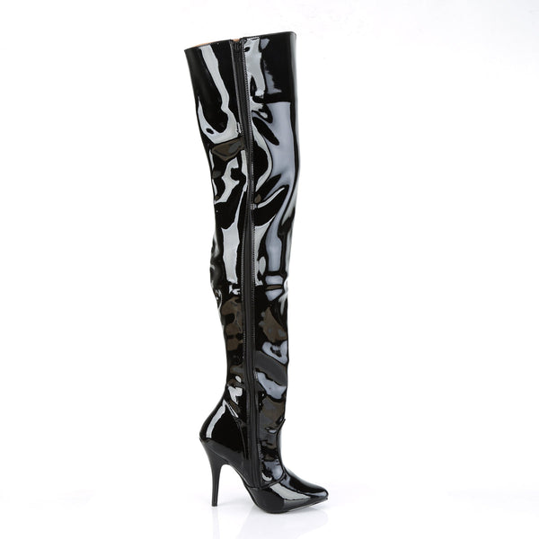 SEDUCE-3010 Overknee Stiefel Lack Schwarz von Pleaser – Ansicht 5