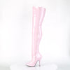 SEDUCE-3010 Overknee Stiefel - Lack Baby Pink von Pleaser – Ansicht 3