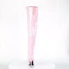 SEDUCE-3010 Overknee Stiefel - Lack Baby Pink von Pleaser – Ansicht 4