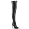 SEDUCE-3010 Overknee Stiefel Schwarz Matt von Pleaser