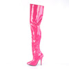 SEDUCE-3010 Overknee Stiefel Lack Hot Pink von Pleaser – Ansicht 3