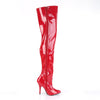 SEDUCE-3010 Overknee Stiefel Lack Rot von Pleaser – Ansicht 5