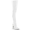 SEDUCE-3010 Overknee Stiefel Lack Weiß von Pleaser