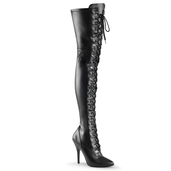 SEDUCE-3024 Overknee Stiefel schwarz von Pleaser