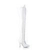SEDUCE-3024 Overknee Stiefel Lack Weiß von Pleaser – Ansicht 5