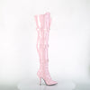 SEDUCE-3028 Overknee Stiefel Lack Baby Pink von Pleaser – Ansicht 5