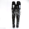 SEDUCE-3080 Overknee Stiefel mit Peitsche - Schwarz lack von Pleaser High Heels – Ansicht 4