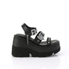 SHAKER-13 Plateau Sandaletten - Schwarz Matt von DemoniaCult – Ansicht 5