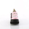 SHAKER-27 Plateau Schuhe mit Riemchen - Rosa Lack von DemoniaCult – Ansicht 2