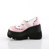 SHAKER-27 Plateau Schuhe mit Riemchen - Rosa Lack von DemoniaCult – Ansicht 3