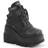 SHAKER-37 Plateau Stiefeletten Schwarz Matt von DemoniaCult