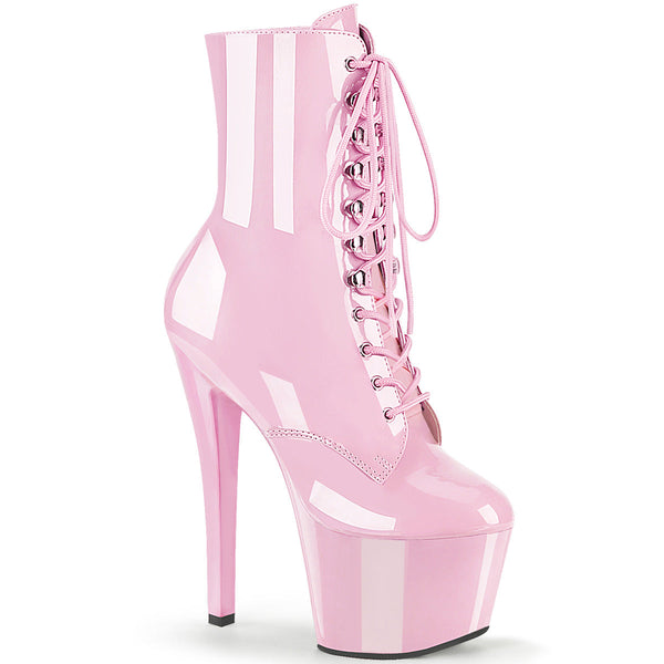 SKY-1020 Plateau Stiefeletten Lack Baby Pink von Pleaser
