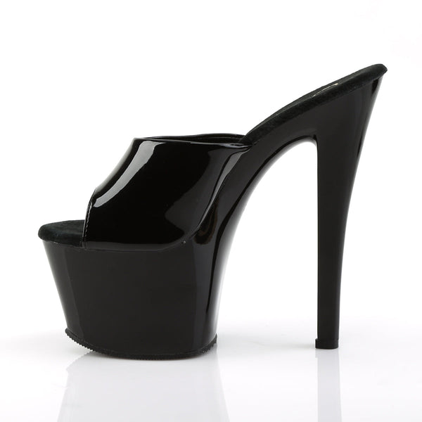 SKY-301 Plateau Pantoletten Schwarz Lack von Pleaser – Ansicht 3