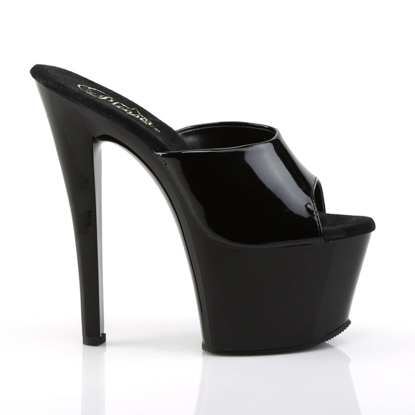 SKY-301 Plateau Pantoletten Schwarz Lack von Pleaser – Ansicht 5