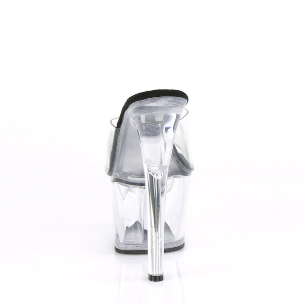 SKY-301 Plateau Pantoletten Schwarz/Transparent von Pleaser – Ansicht 4