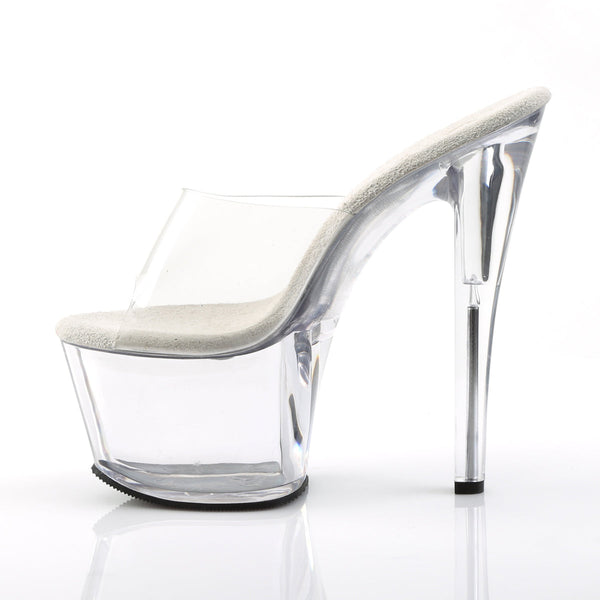 SKY-301 Plateau Pantoletten Transparent von Pleaser – Ansicht 3