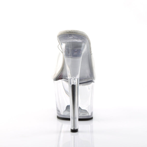 SKY-301 Plateau Pantoletten Transparent von Pleaser – Ansicht 4
